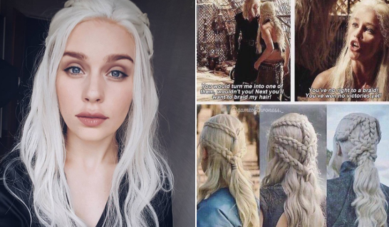 The hair of Daenerys Targaryen